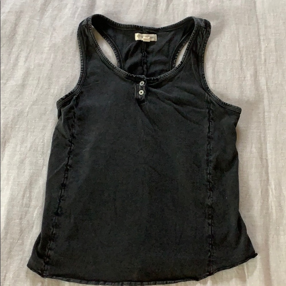 Black/grey racer back tank top